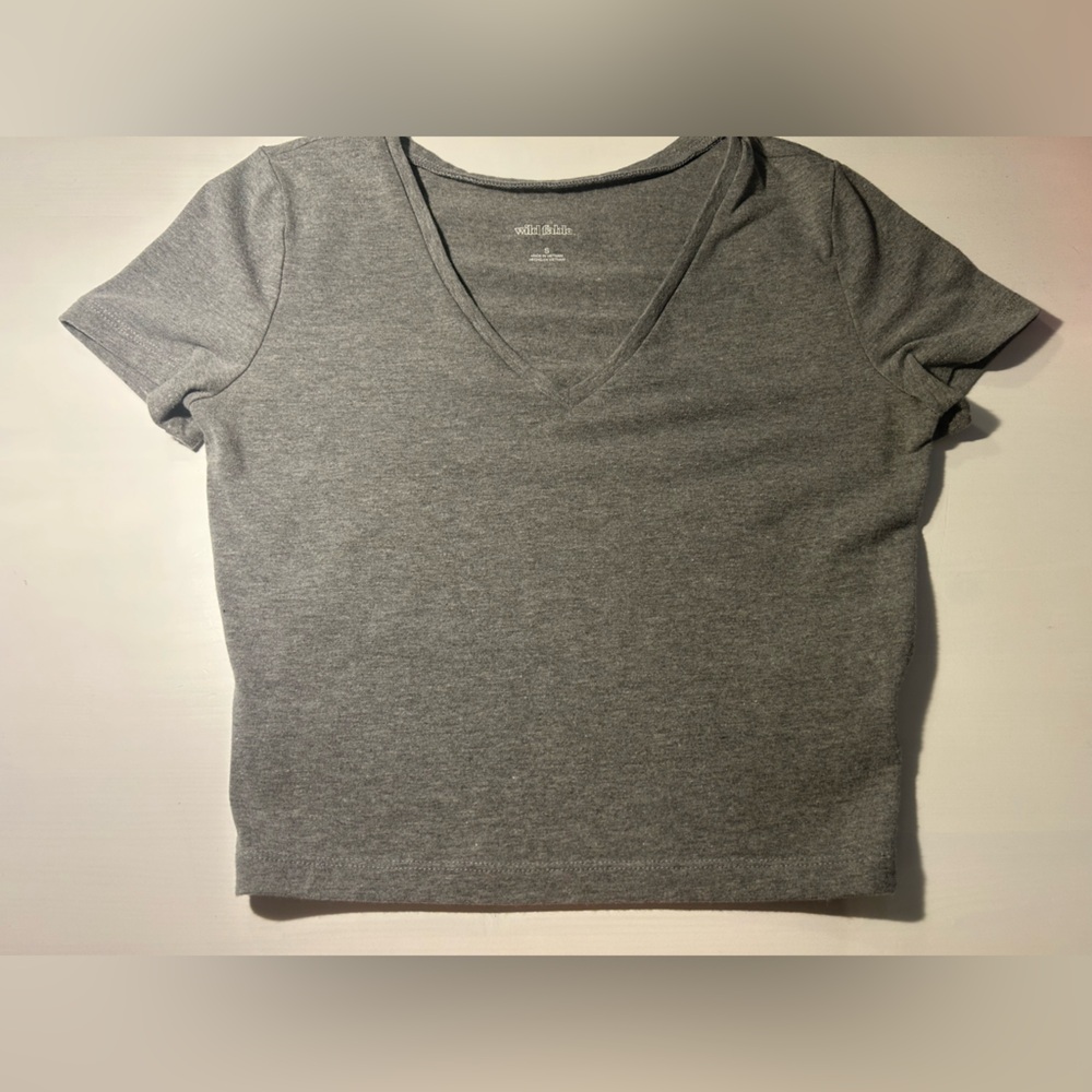 Wild Fable, gray, crop top